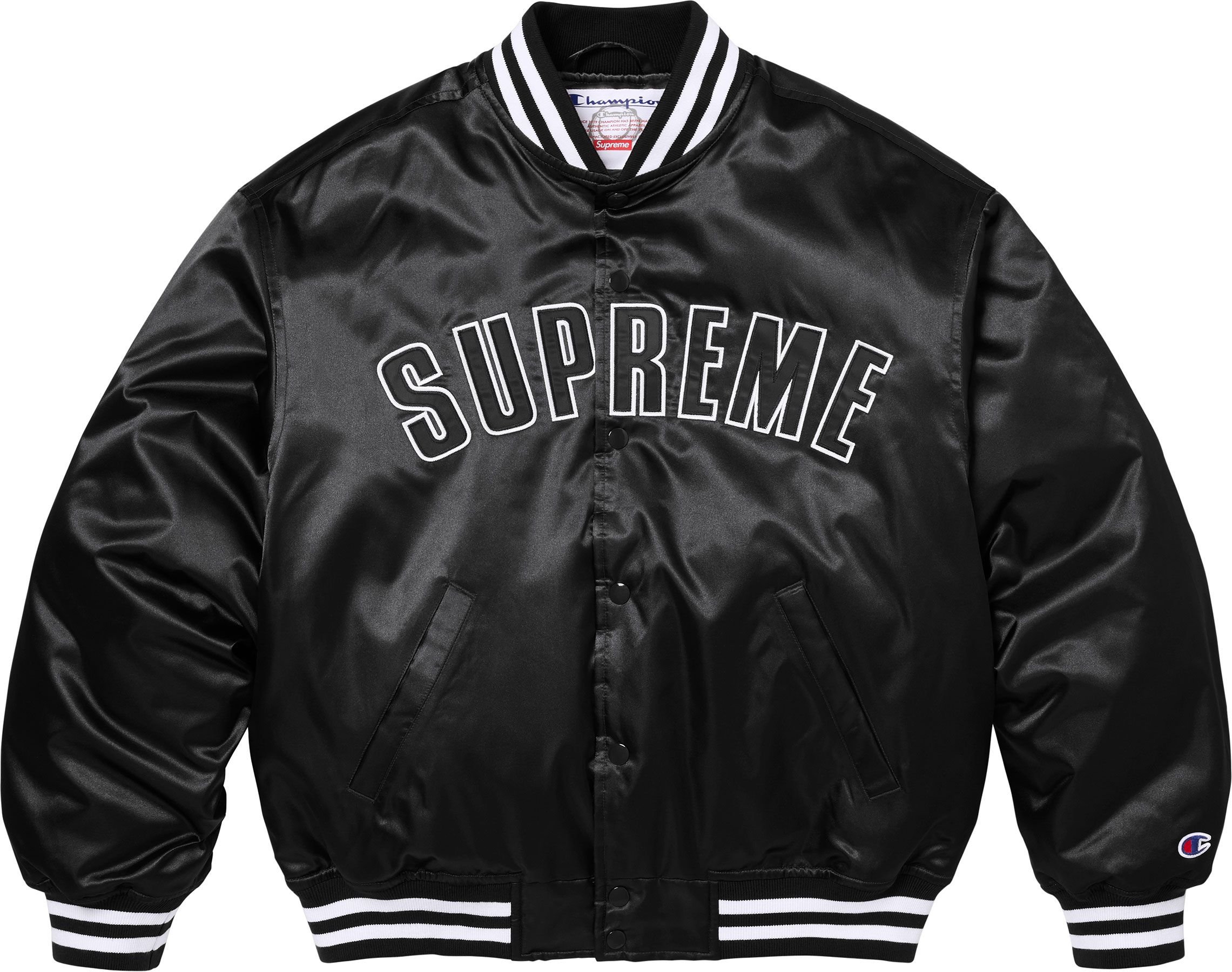 Supreme®/Champion® Satin Varsity Jacket view 14